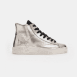 All Saints Tana Metallic Leather High Top Sneakers