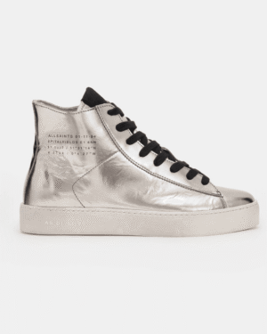 All Saints Tana Metallic Leather High Top Sneakers