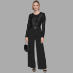 KARL LAGERFELD Sequin Bodice Jumpsuit