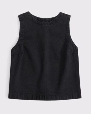 Abercrombie & Fitch Denim Shell Top
