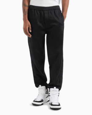 Armani Exchange Satin fabric jogger pants with band