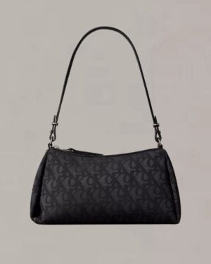 Calvin Klein Pleat Monogram Logo Shoulder Bag