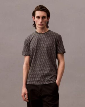 Calvin Klein Refined Allover Monogram Logo Classic T-Shirt