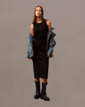 Calvin Klein Sculpt Midi Denim Dress