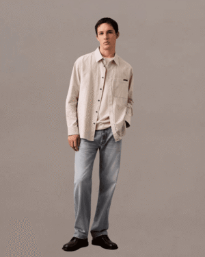 Calvin Klein Stripe Oxford Relaxed Button-Down Shirt (Online Exclusive )