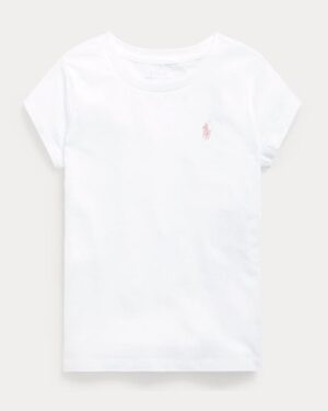 Cotton Jersey Crewneck T-Shirt Girls 7-14 Years