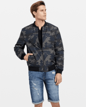Guess Giovano Reversible Nylon Flight Jacket