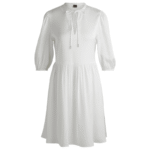 Hugo Boss Hammered-satin dress with tie neckline | Rivella couture