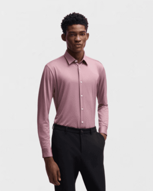 Hugo Boss Slim-fit shirt in structured performance-stretch fabric