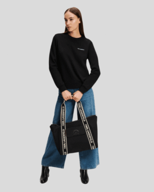 KARL LAGERFELD RUE ST-GUILLAUME METAL LARGE TOTE BAG