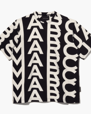 Marc Jacobs Monogram Big Tee Sweatshirts & T-Shirts Black/Ivory