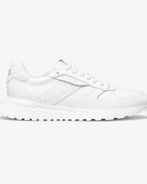 Micheal Kors Dax Pebbled Leather and Logo Trainer