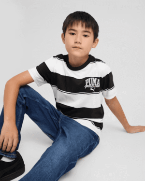 PUMA Class Big Kids' Striped Tee