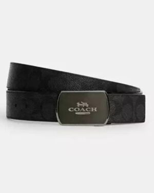 Plaque Buckle Cut To Size Reversible Belt, 38 Mm by Coach