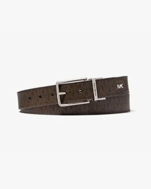 Reversible Logo and Leather Men Belt by Micheal Kors