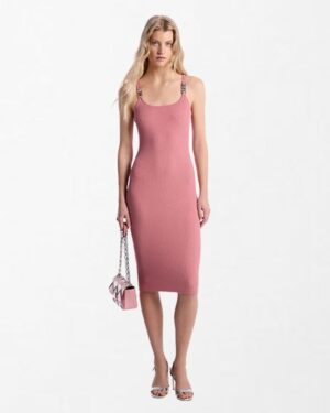 Ribbed Stretch Knit Midi Tank Dress
