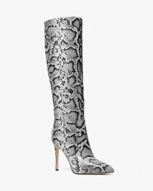 Rue Snake Embossed Leather Knee Boot by Micheal Kors