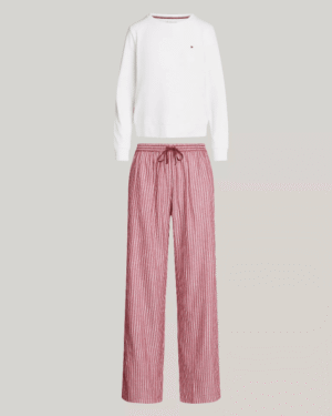Tommy Flannel Pajamas with Slippers Gift Set