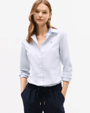 Tommy Regular Fit Solid Stretch Oxford Shirt
