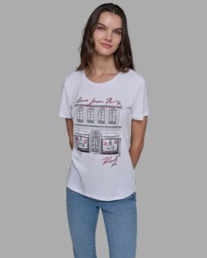 EMBELLISHED SHOPPING IN PARIS TEE