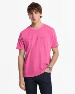 Logo Embossed Cotton T-Shirt