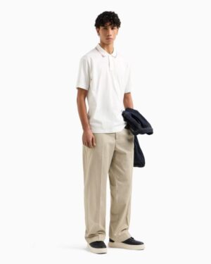 Regular fit polo shirt in mercerised cotton