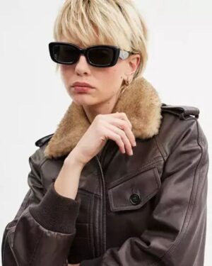 C Hardware Narrow Rectangle Sunglasses *Exclusive