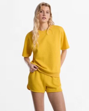 Logo Jacquard Knit Short-Sleeve Sweatshirt