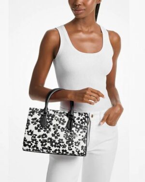 Sheila Medium Sequined Floral Print Satchel*Exclusive Range