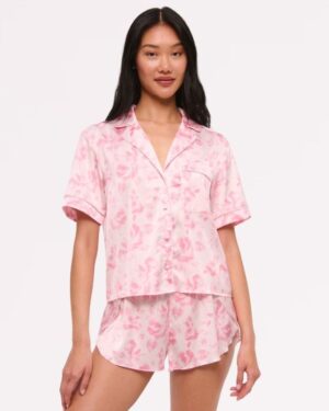 Short-Sleeve Sleep Shirt&Short