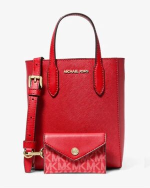 Vincent Extra-Small Saffiano Leather Crossbody Bag With Logo Card Case
