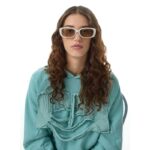 Aubrey Rectangular Recycled Acetate Sunglasses