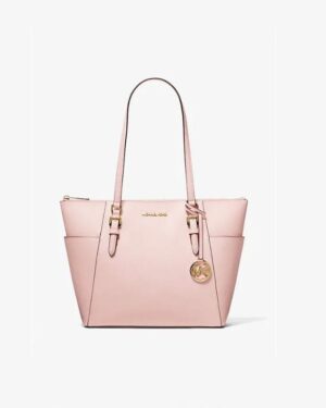 Charlotte Large Saffiano Leather Top-Zip Tote Bag