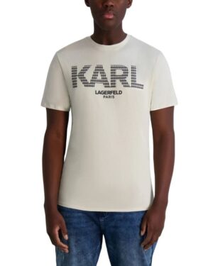 FLOCKED DOT KARL LOGO TEE