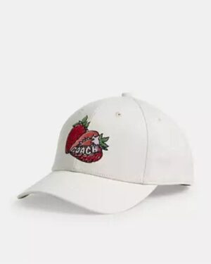 Retro Sliced Strawberry Print Baseball Hat *New Arrival