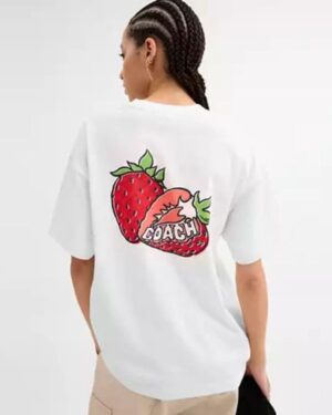 Strawberry Relaxed T Shirt In Organic Cotton*New Arrival
