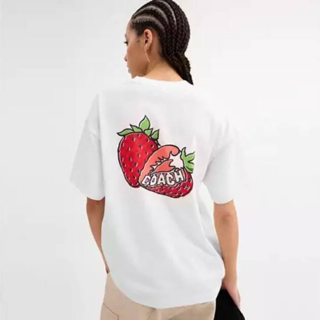 Strawberry Relaxed T Shirt In Organic Cotton*New Arrival