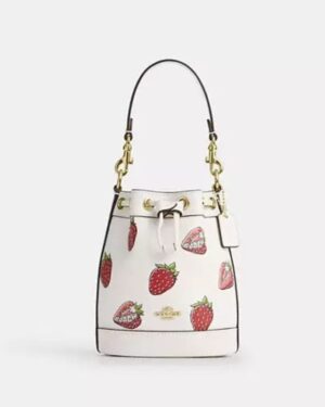 Summer Special*Mini Bucket Bag With Strawberry Print