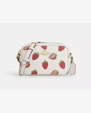 Mini Jamie Camera Bag With Strawberry Print