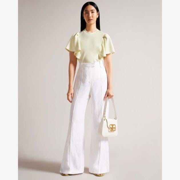 Ted Baker NIKILAA Boxy Tshirt with Angel Sleeves Women Casual Tops & Tees White*Limited Stock