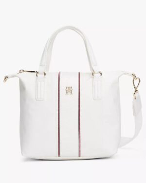 Textured Stripe Small Tote Bag