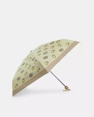 Uv Protection Mini Umbrella With Lemon Print*New Arrival