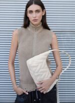 Nylon Chevron Shoulder Bag