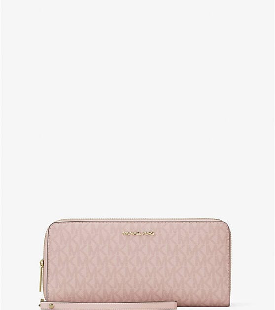 Jet Set Travel Large Signature Logo Continental Wristlet