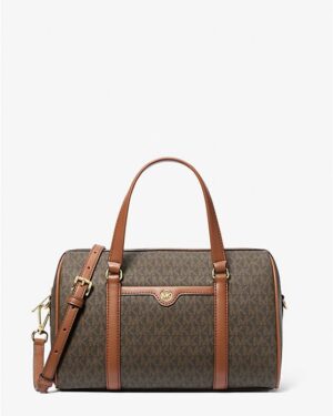 Jet Set Travel Medium Signature Logo Duffel Crossbody Bag