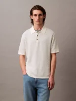 Linen Blend Classic Sweater Polo Shirt