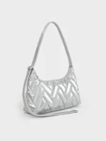 Nylon Chevron Shoulder Bag
