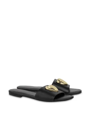 Love Moschino logo-plaque slides