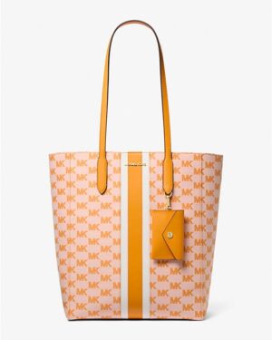 Vincent Large Logo Jacquard Tote Bag with Card Case