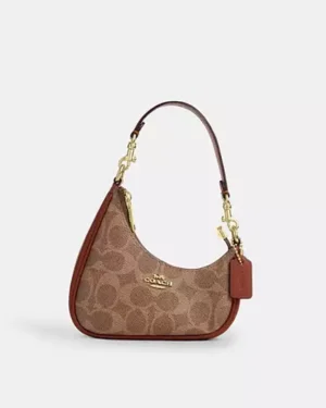 Mini Twisted Teri Bag Charm In Signature Canvas